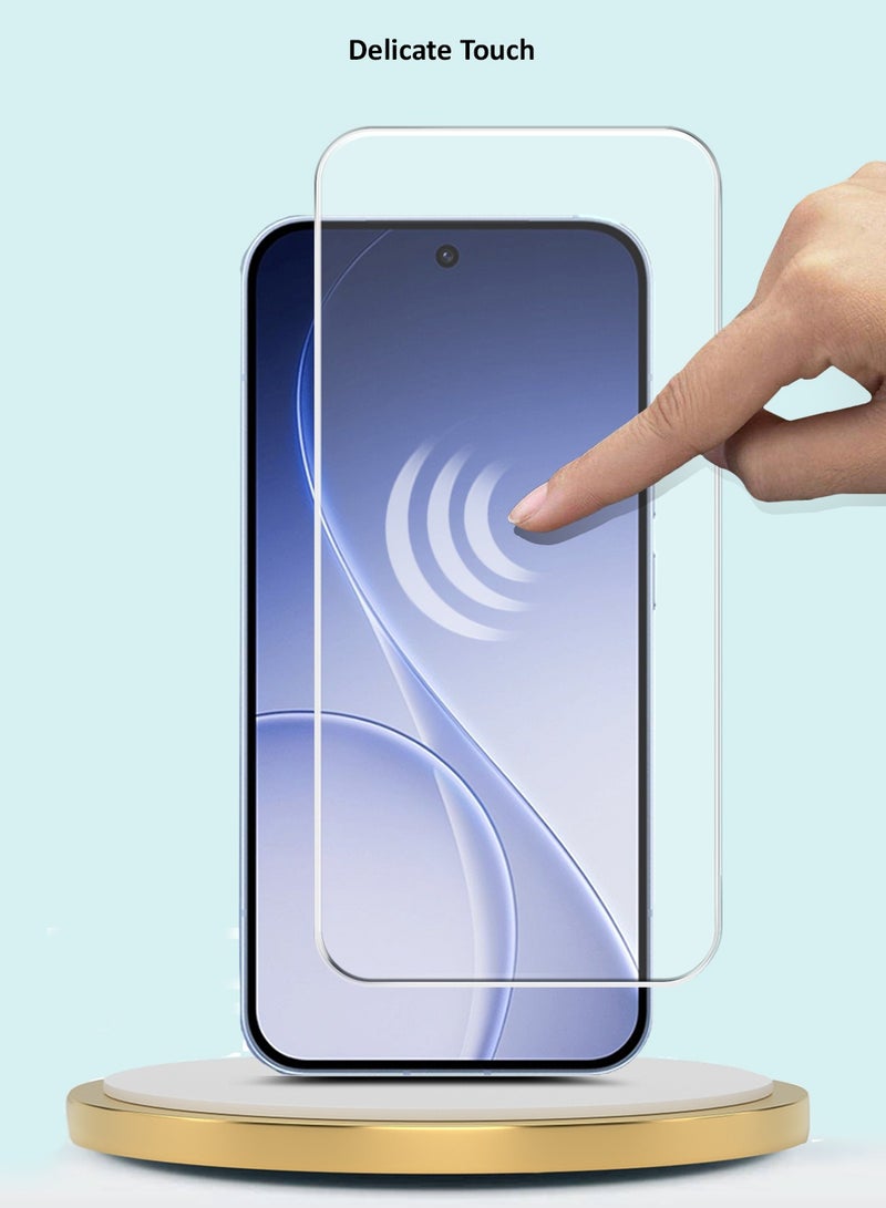 جيماكس واقي شاشة زجاجي مقوّى 9H 2.5D بسلسلة Premium من Oppo Reno15 F 5G 2026 GMAX بحواف منحنية - شفاف - Image 5